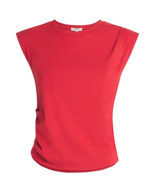 Rag & Bone Red Cotton Cropped Mica Tank Top