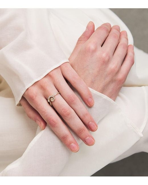 Sophie Bille Brahe Metallic And Diamond Rêve Escargot Ring