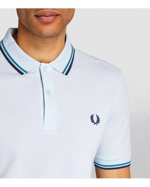 Fred Perry Blue Twin-tipped M3600 Polo Shirt for men