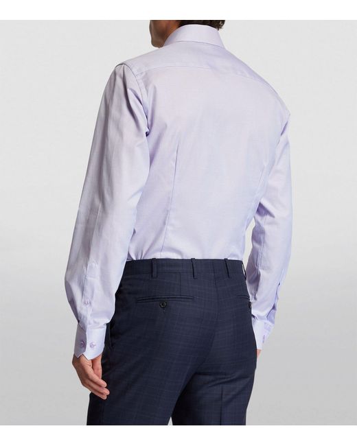 Eton of Sweden Purple Cotton Check Shirt for men