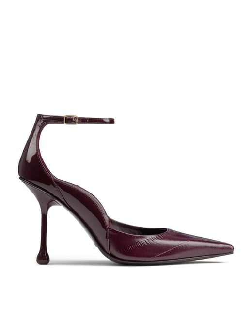 Jimmy Choo Purple Quinci 95 Patent Leather Pumps