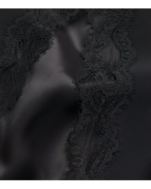 Claudie Pierlot Black Lace-Trim Mini Dress