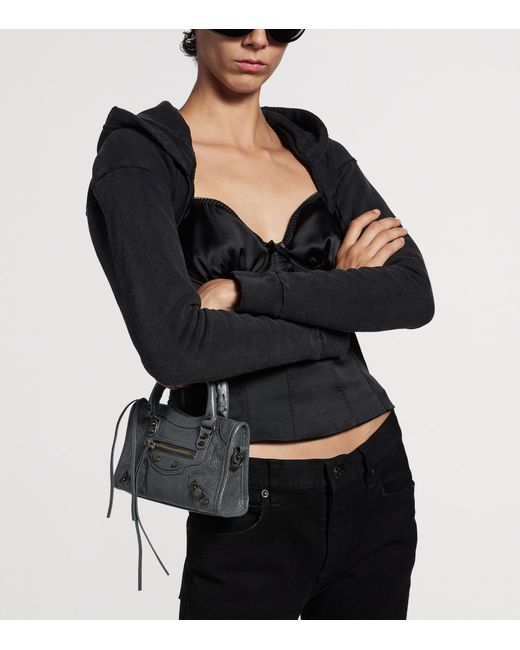 Balenciaga Black Nano Leather Le City Cross-Body Bag