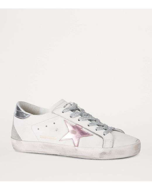 Golden Goose Deluxe Brand White Leather Exclusive Super-Star Sneakers