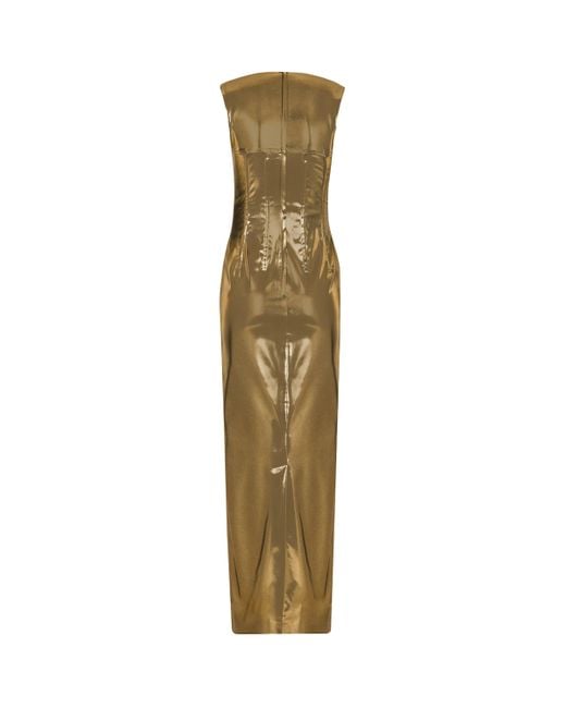 Dolce & Gabbana Metallic Lamé Corset Maxi Dress
