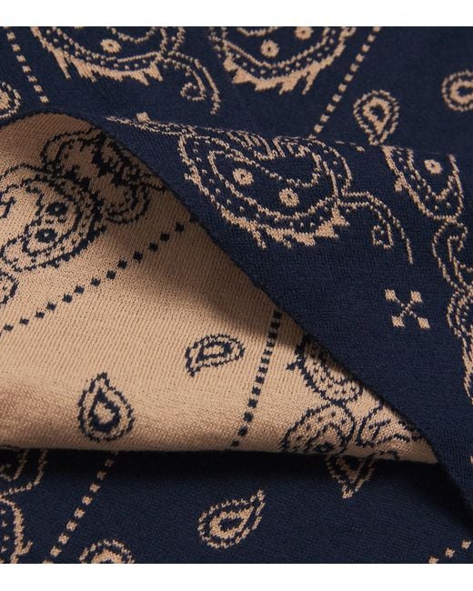 Guest In Residence Blue Cotton-Silk The Wild Rag Scarf