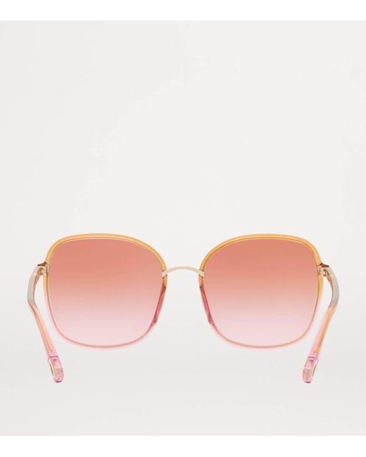 Chloé Pink Oversized Square Sunglasses