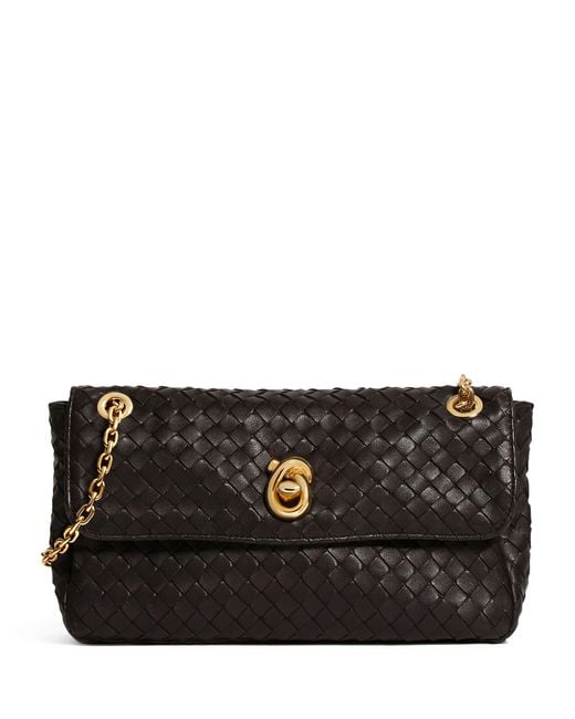 Bottega Veneta Black Leather Madison Shoulder Bag