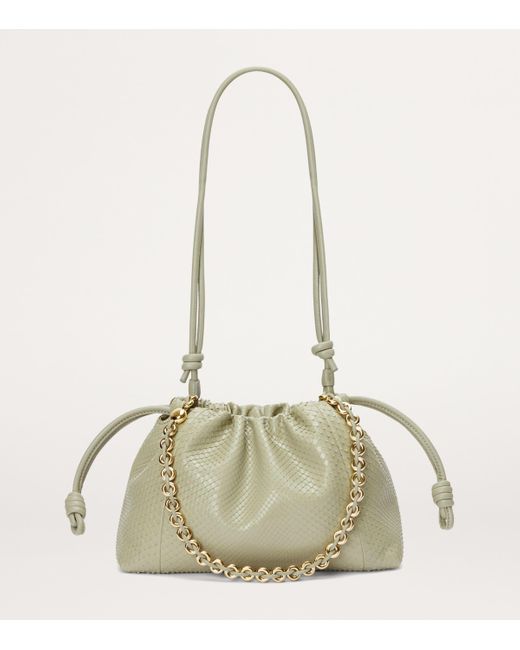 Loewe Metallic Python Flamenco Purse