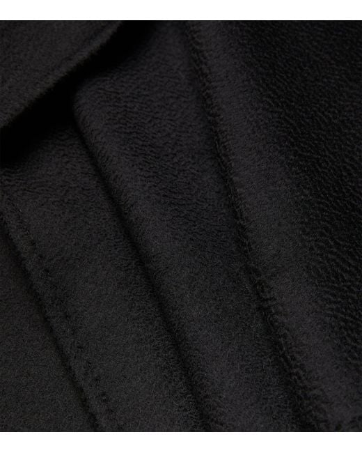 Max Mara Black Cashmere Ludmilla Wrap Coat