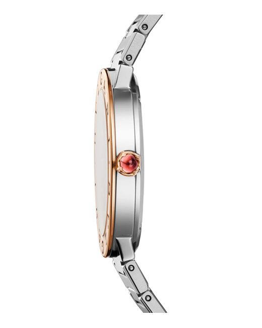 BVLGARI Metallic Stainless Steel And Rose Watch