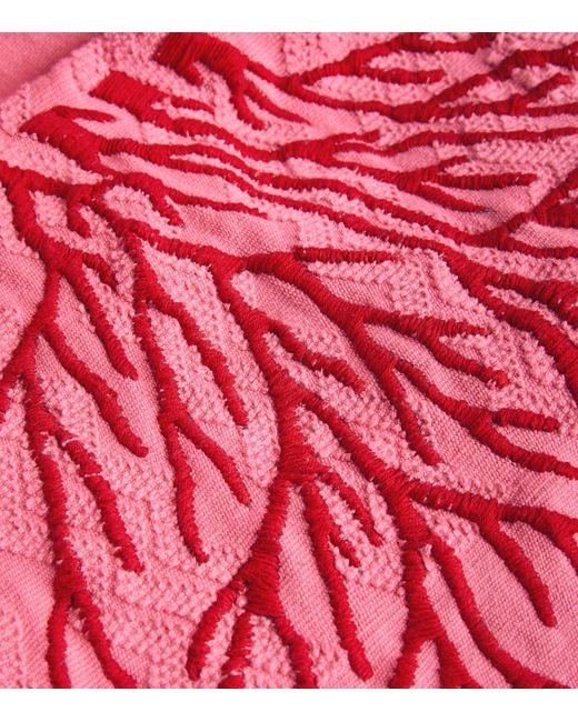 Pippa Holt Pink Embroidered Coral Midi Kaftan