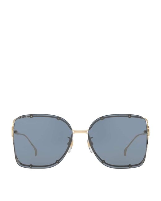Gucci Gray Metal Butterfly Sunglasses