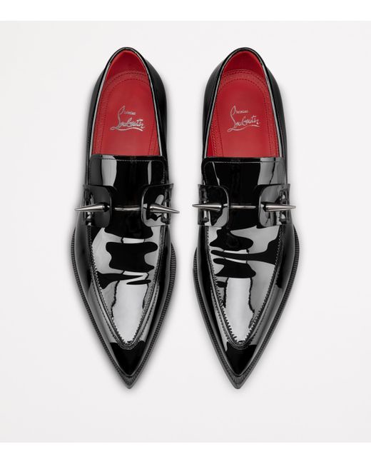 Christian Louboutin Elviriss Patent Leather Spike Loafers in  display picture 1