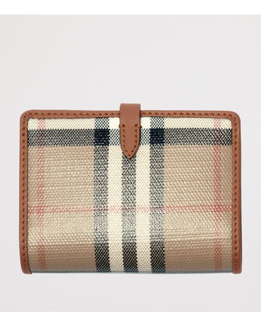 Burberry Natural Check Folded Card Case