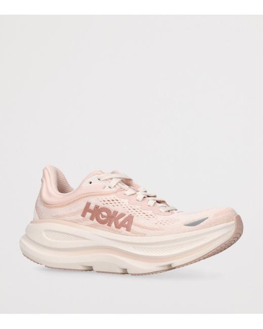 Hoka One One Pink Bondi 9 Running Sneakers