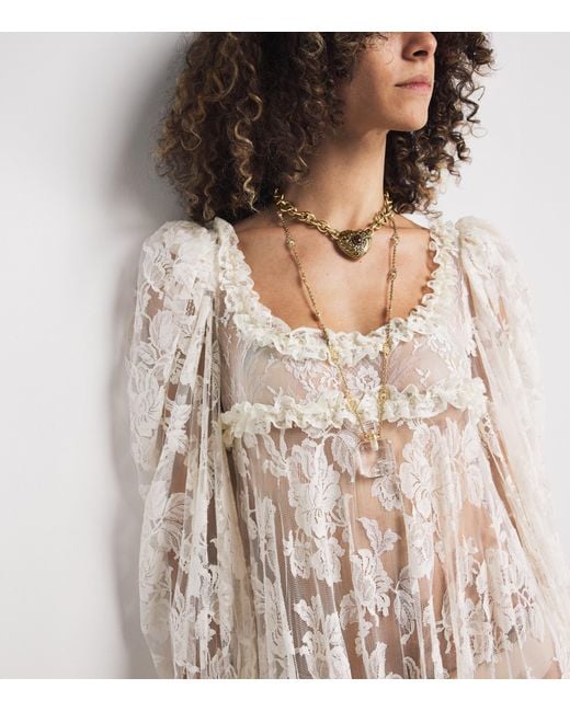 Chloé Metallic Victorian Heart Necklace