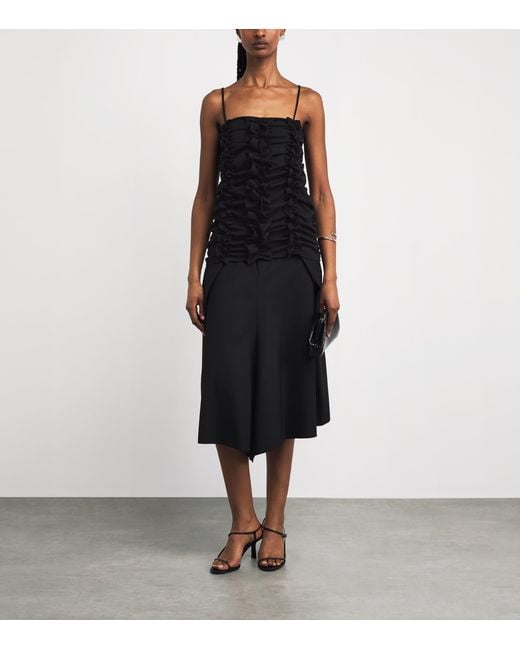 BITE STUDIOS Black Organic Wool Ruched Top