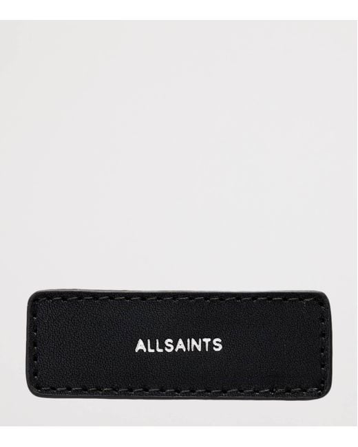 AllSaints Natural Canvas And Leather Siloh Tote Bag