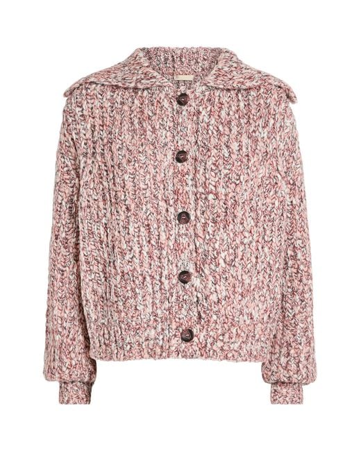 Ulla Johnson Pink Collared Louise Cardigan