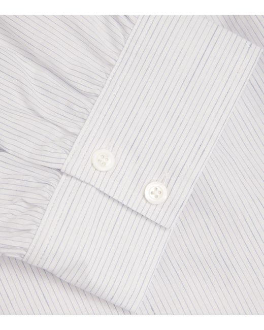 FRAME White Stripe The V-Neck Popover Shirt