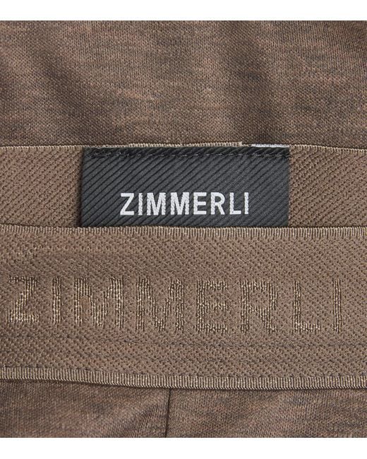 Zimmerli of Switzerland Brown Sea Island Cotton Boxer Briefs for men