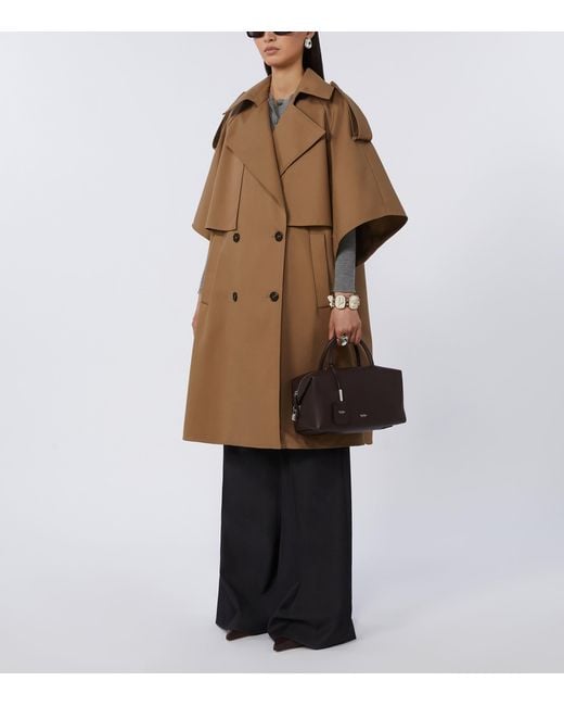 Max Mara Brown Cashmere Double-Breasted Cape