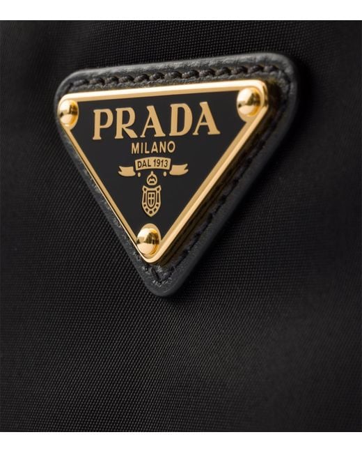 Prada Black Small Re-Nylon And Leather Explore Shoulder Bag