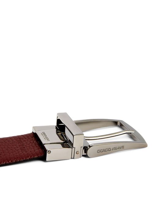 Giorgio Armani Brown Leather Reversible Belt for men