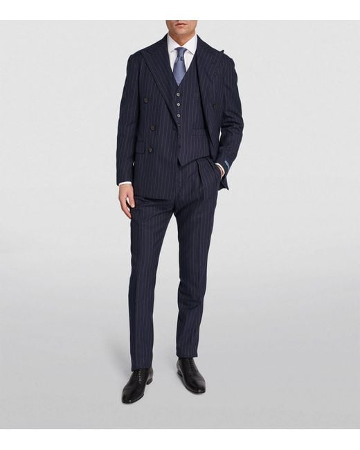 Polo Ralph Lauren Blue Pinstripe 3-piece Suit for men