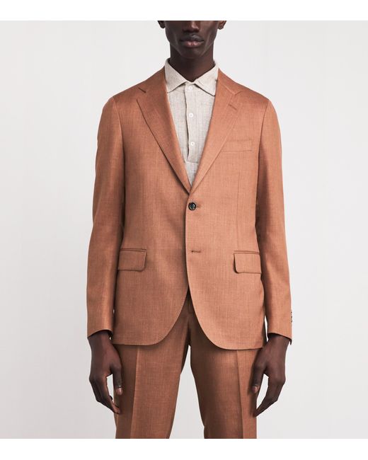 Lardini Brown Wool Blazer for men