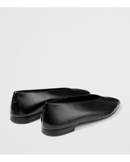 Jimmy Choo Black Margo Leather Ballet Flats