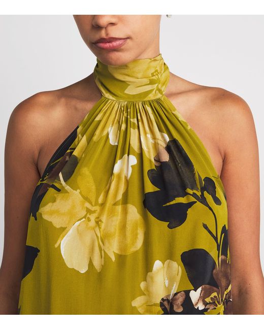 Away That Day Yellow Halterneck Ibiza Mini Dress