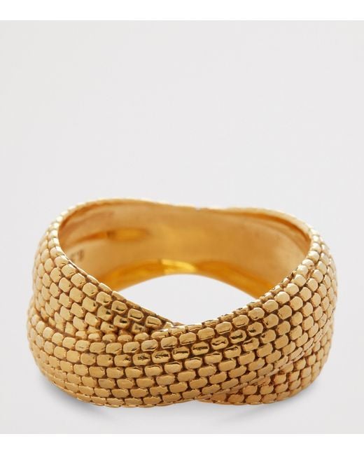 Monica Vinader Metallic Vermeil Heirloom Crossover Ring