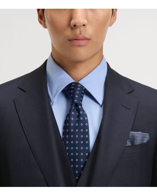 Boss Black Virgin Wool-Silk 2-Piece Suit for men