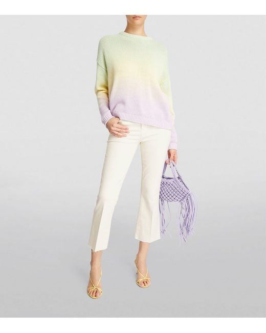 L'Agence White Kendra Flared Cut Jeans