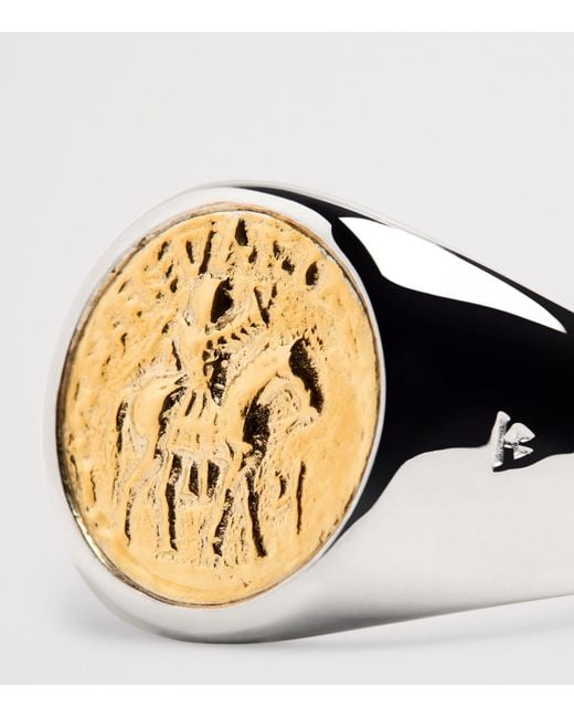 Tom Wood Metallic Sterling Coin Ring for men