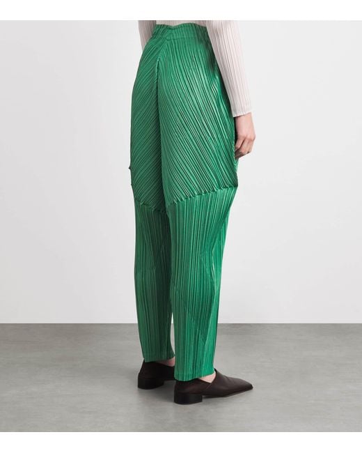 Pleats Please Issey Miyake Green Thicker Bottoms 2 Trousers