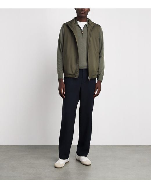 Canali Green High-Neck Gilet for men