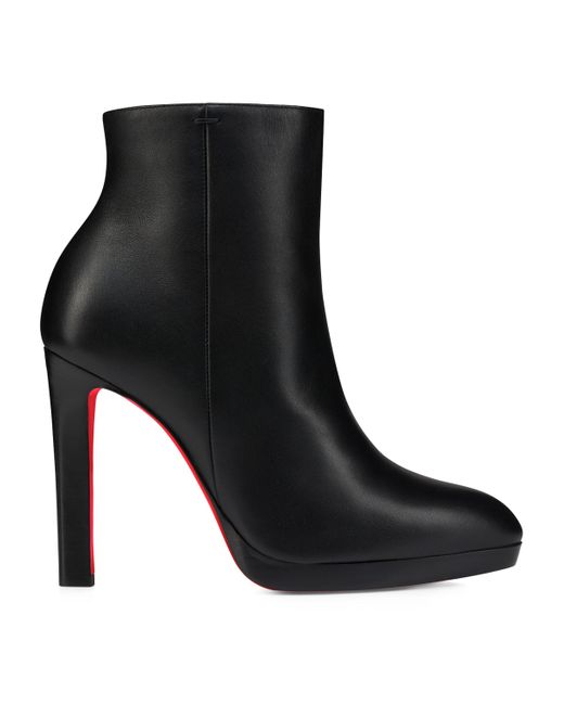 Christian Louboutin Black Fannylove Leather Ankle Boots 120