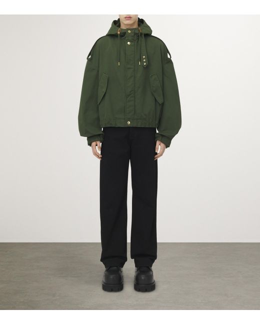 Alexander McQueen Green Cotton Hooded Jacket for men