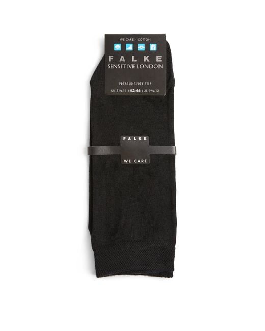 Falke Black Sensitive London Trainer Socks for men