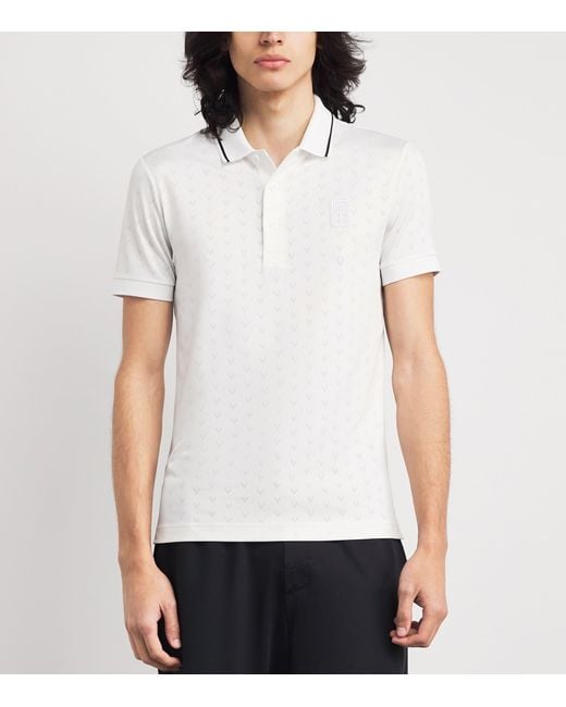 Lacoste White Tennis Heritage Ultra-Dry Stretch Polo Shirt for men