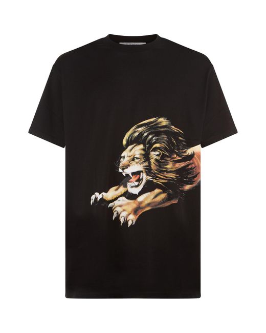 Givenchy Black Lion Print T-shirt for men