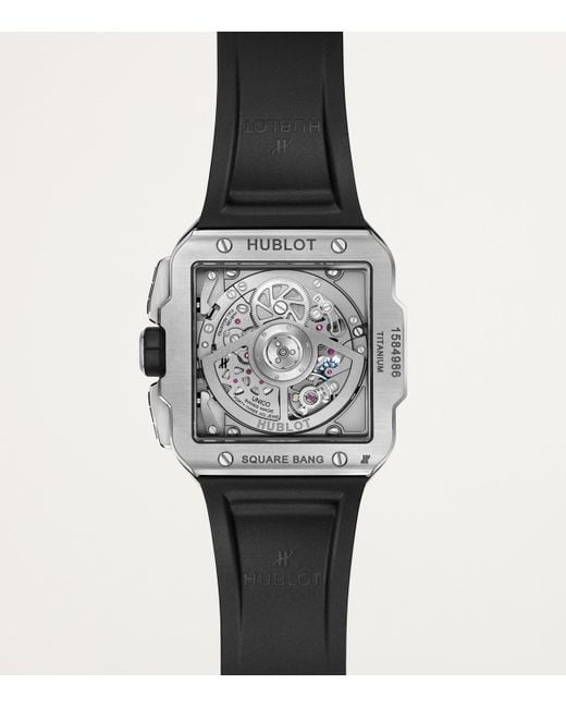 Hublot Gray Titanium And Ceramic Square Bang Unico Watch for men