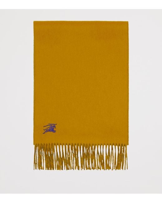 Burberry Green Cashmere Reversible Ekd Scarf