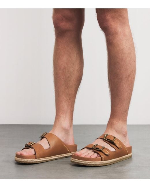 Polo Ralph Lauren Brown Leather Turbach Sandals for men