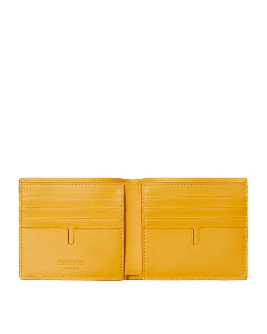 Burberry Yellow Jacquard Check Bifold Wallet for men