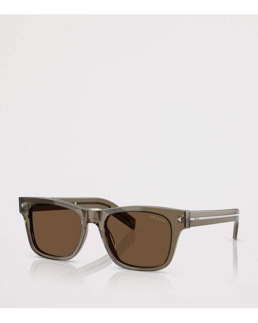 Prada Brown Acetate Pra17S Sunglasses for men