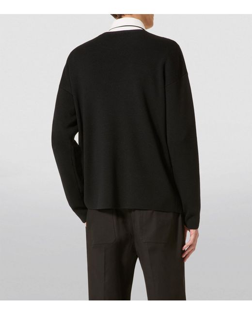 Valentino Garavani Black Virgin Wool Sweater for men